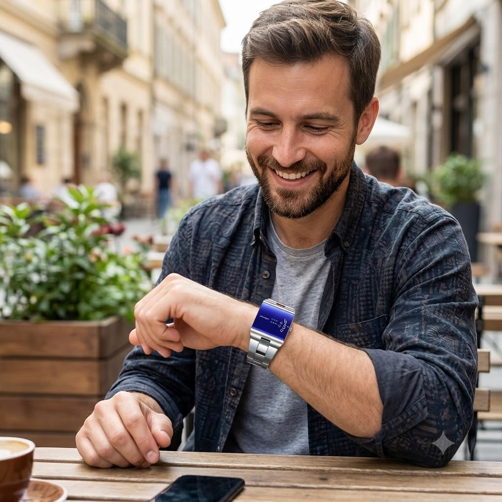RELOJ CON DISEÑO EXCLUSIVO - MATERIALES FINOS Y RESISTENTES AL AGUA