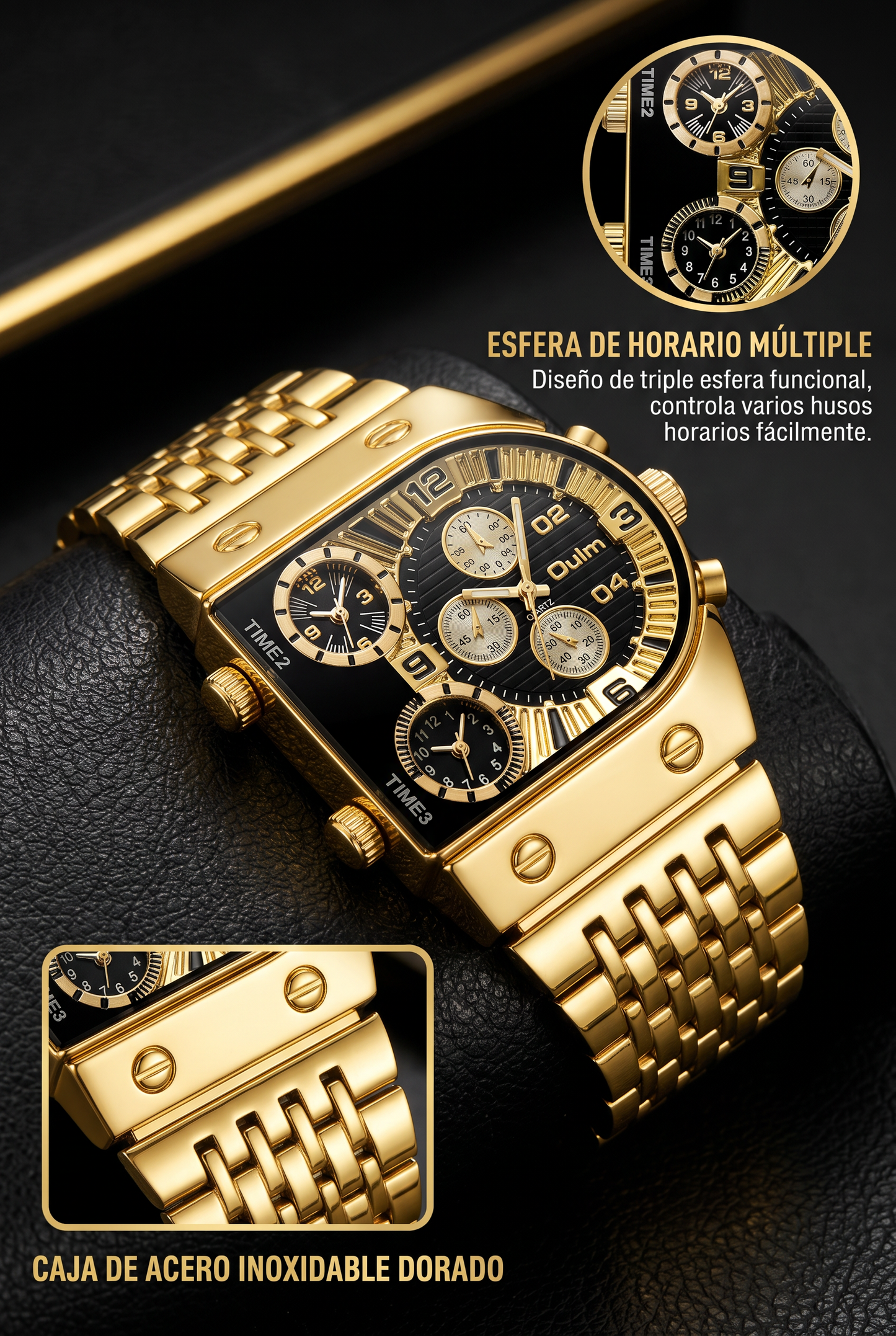 RELOJ DORADO FUTURISTA - RESISTENTE Y POTENTE A LAS SALPICADURAS LA