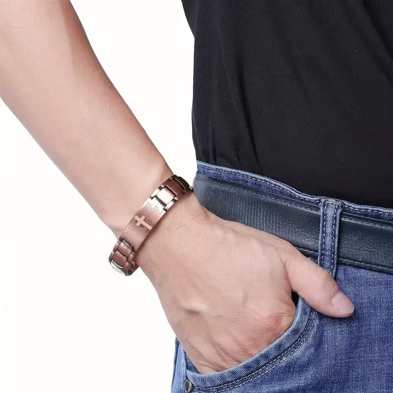 PULSERA MAGMETICA - LLEVA EN TU MANO UN SIMBOLO DE FÉ Y PROTECCION