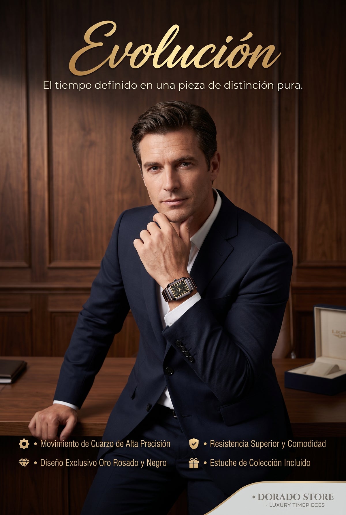 RELOJ LIGE PARA HOMBRE DISEÑO ELEGANTE, MODERNO Y ESTILO SOFISTICADO PARA CUALQUIER OCASIÓN