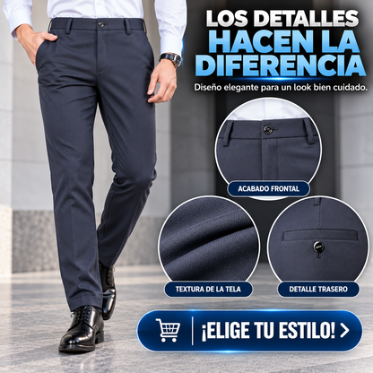 PANTALÓN DE VESTIR ELÁSTICO PARA HOMBRE