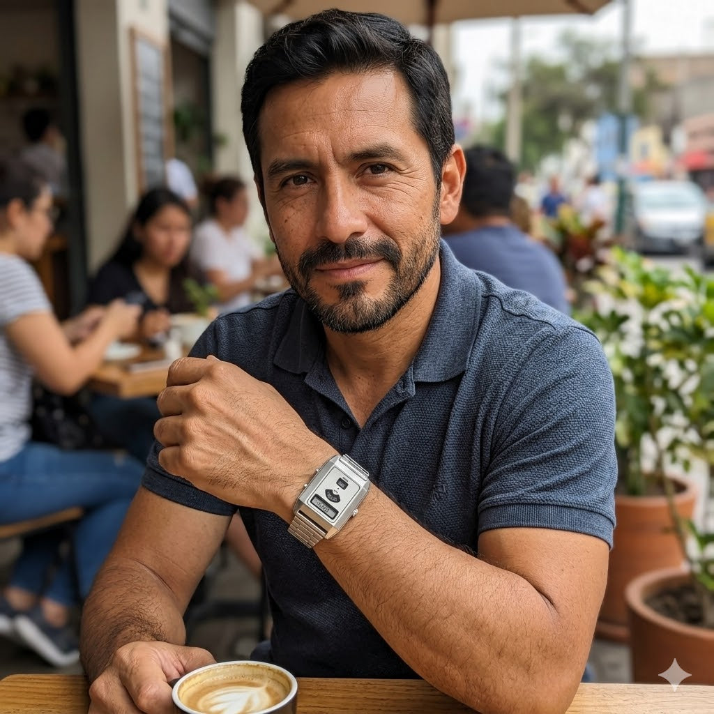 RELOJ VINTAGE FUTURISTA- DISEÑADO SOLO PARA HOMBRES ELEGANTES TIK