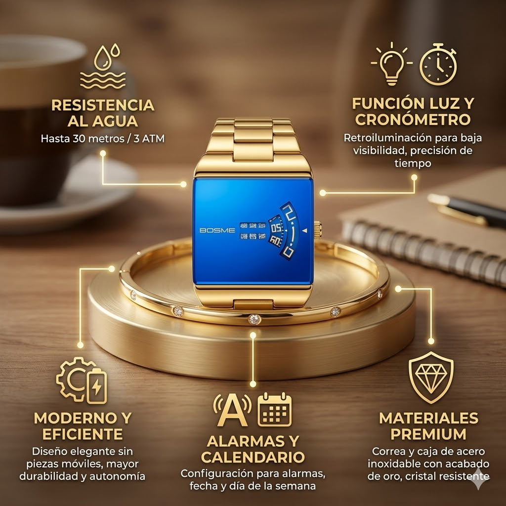 RELOJ FUTURISTA - DISEÑO EXCLUSIVO PARA UN HOMBRE ELEGANTE TIK
