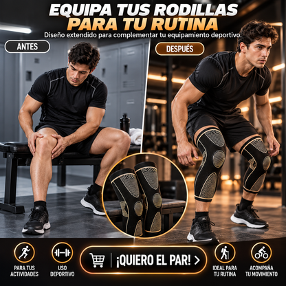 RODILLERAS LARGAS DE COMPRESIÓN PARA MAYOR SUJECIÓN