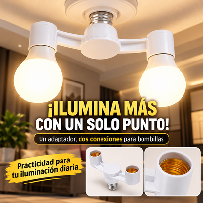 ADAPTADOR DOBLE PARA BOMBILLAS: MÁS ILUMINACIÓN EN UN SOLO PORTALÁMPARAS
