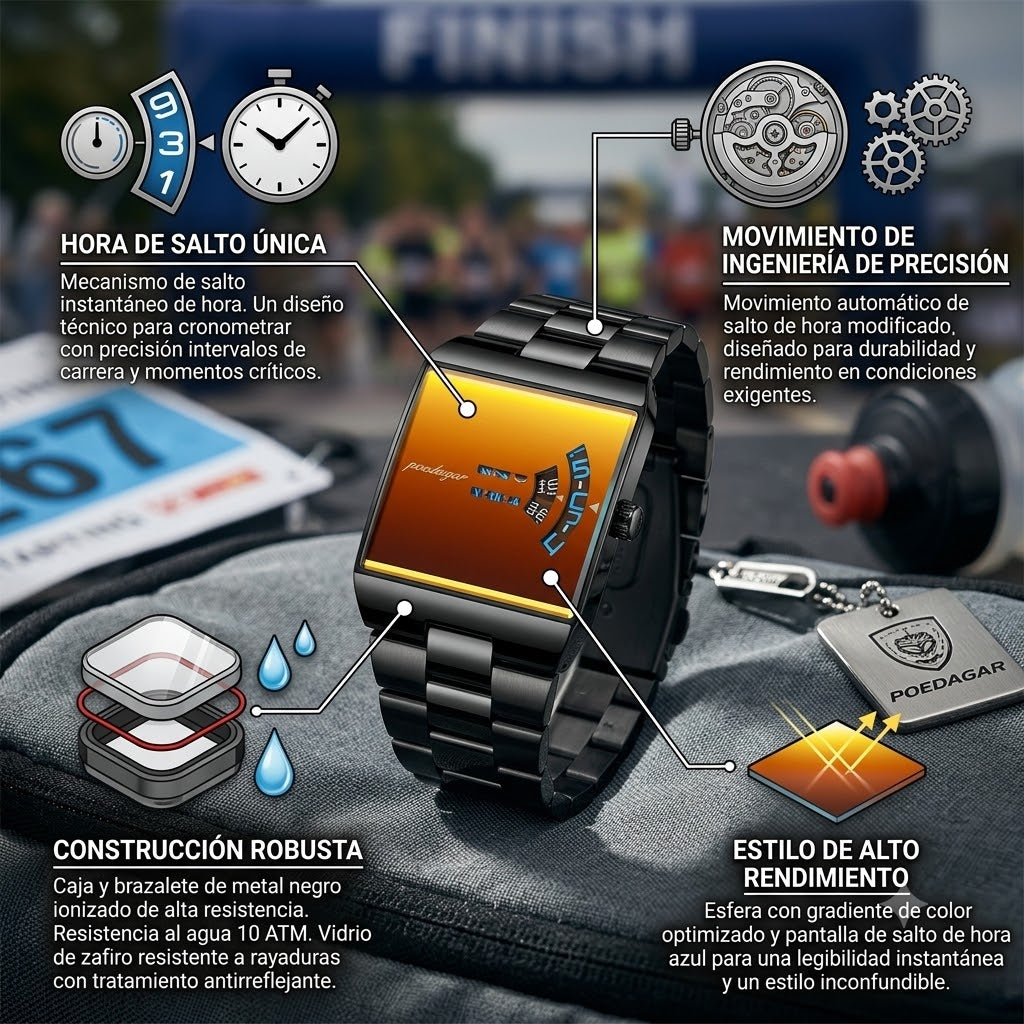 RELOJ POEDAGAR FUTURISTA- DISEÑO PENSADO PARA DESTACAR TODOS LOS DIAS