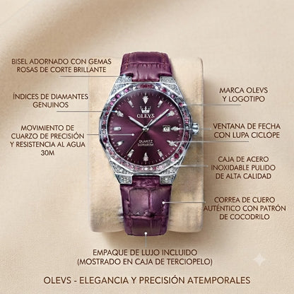 OLEVS LUXURY RUBY-EL ACCESORIO PERFECTO PARA ROBAR MIRADAS