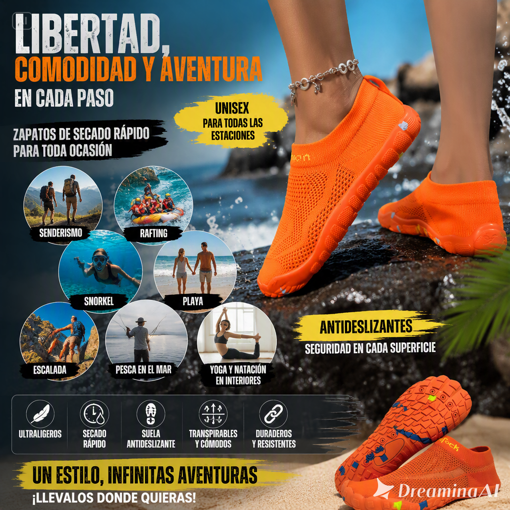 ZAPATILLAS LIGERAS DE SECADO RÁPIDO