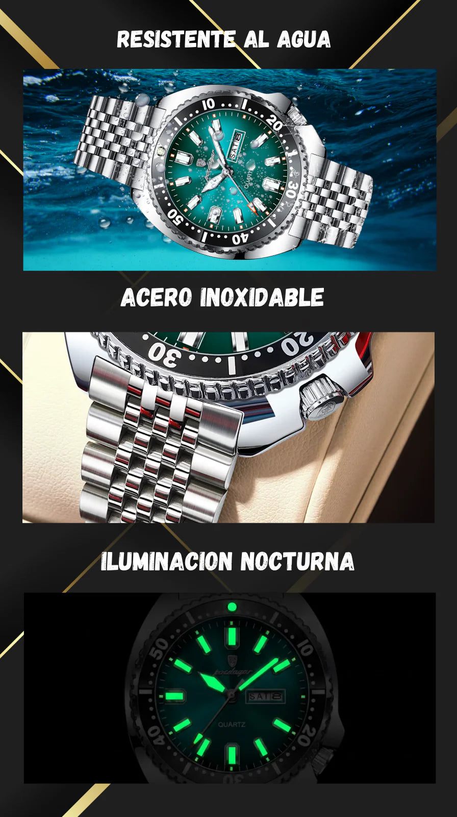 RELOJ DE LUJO POEDAGAR GREEN POWER