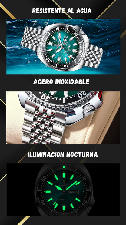 RELOJ DE LUJO POEDAGAR GREEN POWER