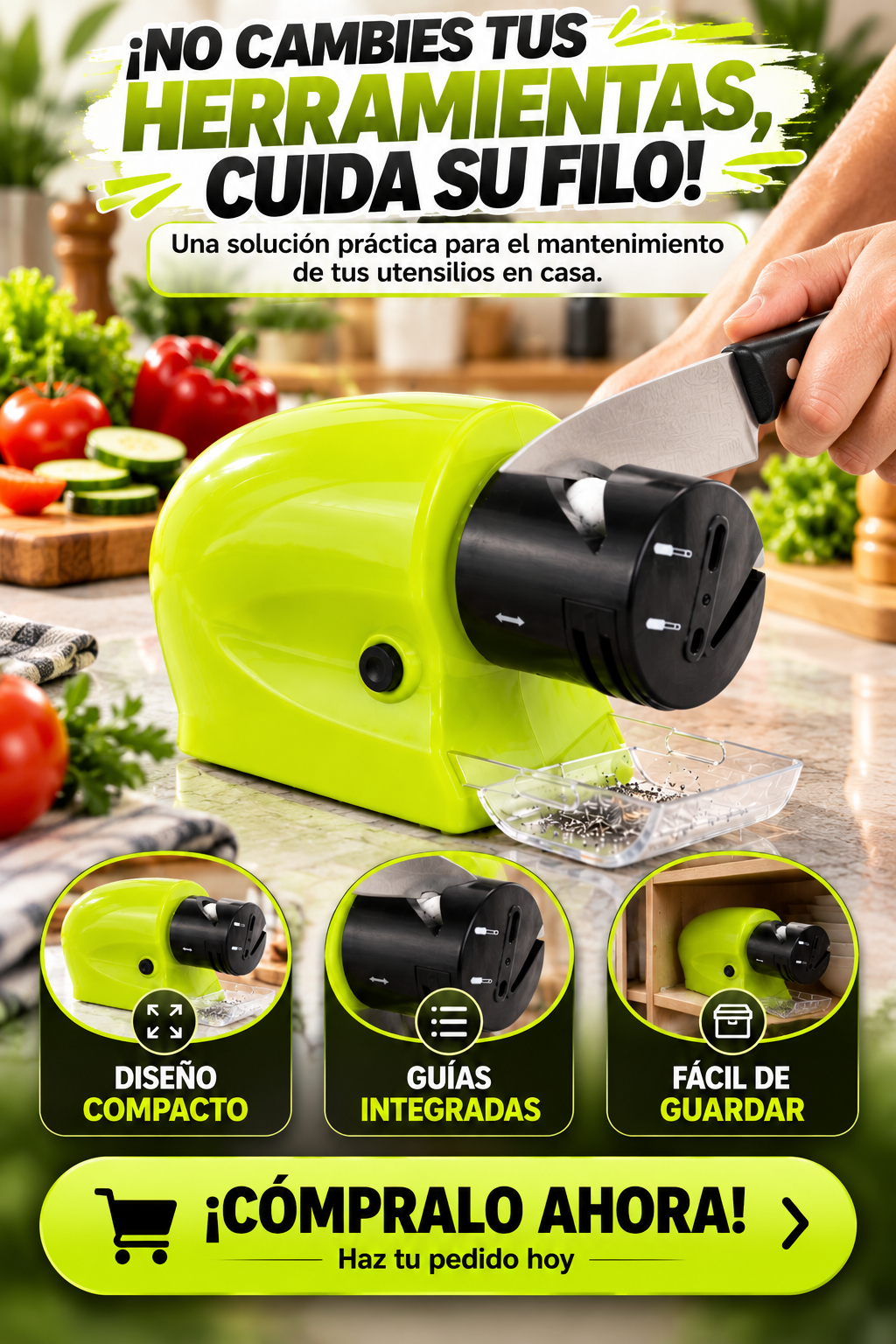 AFILADOR ELÉCTRICO MULTIFUNCIONAL - PRACTICO AL UTILIZARLO
