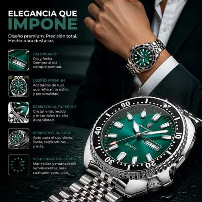 RELOJ DE LUJO POEDAGAR GREEN POWER