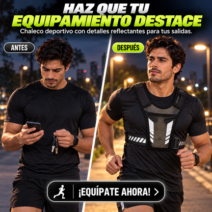 CHALECO REFLECTANTE DEPORTIVO PARA CORRER CON MAYOR VISIBILIDAD