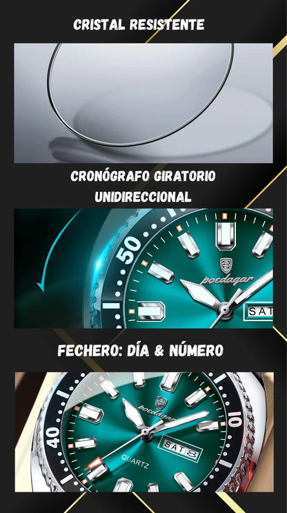 RELOJ DE LUJO POEDAGAR GREEN POWER
