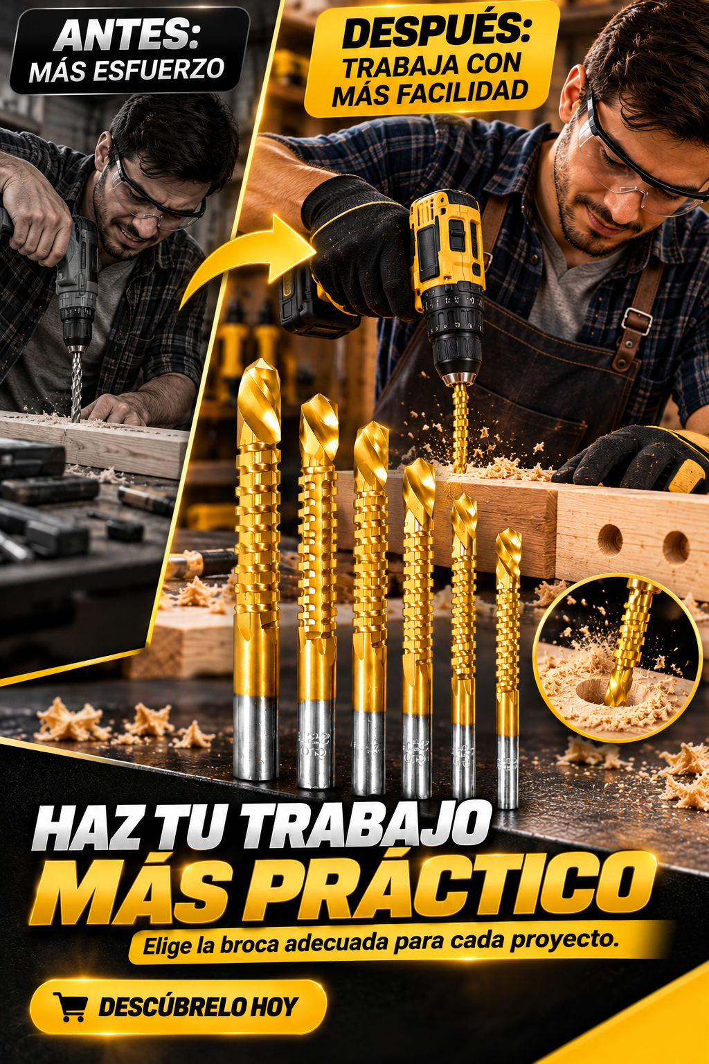 BROCAS MULTIFUNCIONALES PARA PERFORAR CON PRECISIÓN Y FACILIDAD!
