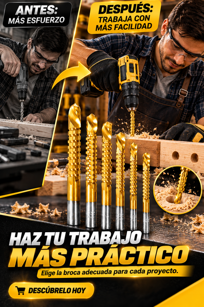 BROCAS MULTIFUNCIONALES PARA PERFORAR CON PRECISIÓN Y FACILIDAD!