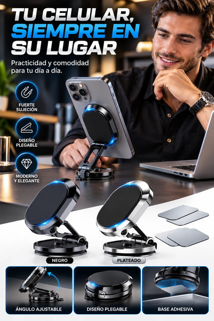 SOPORTE MAGNÉTICO COMPACTO-MANTIENE TU CELULAR FIRME Y SEGURO EN CADA VIAJE