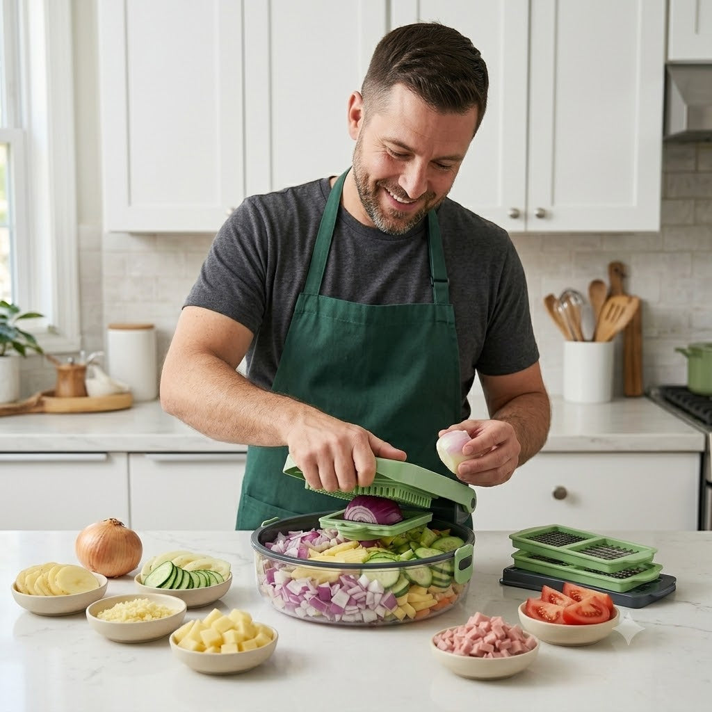 CORTADOR DE VERDURAS MULTIFUNCIONAL - COCINA RAPIDO Y FACIL TODOOS LOS DIAS