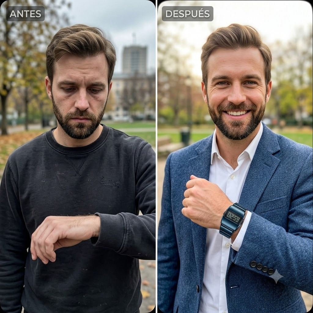 RELOJ DEPORTIVO CON PANTALLA DIGITAL - DISEÑO LUMINOSO Y ACUATICO