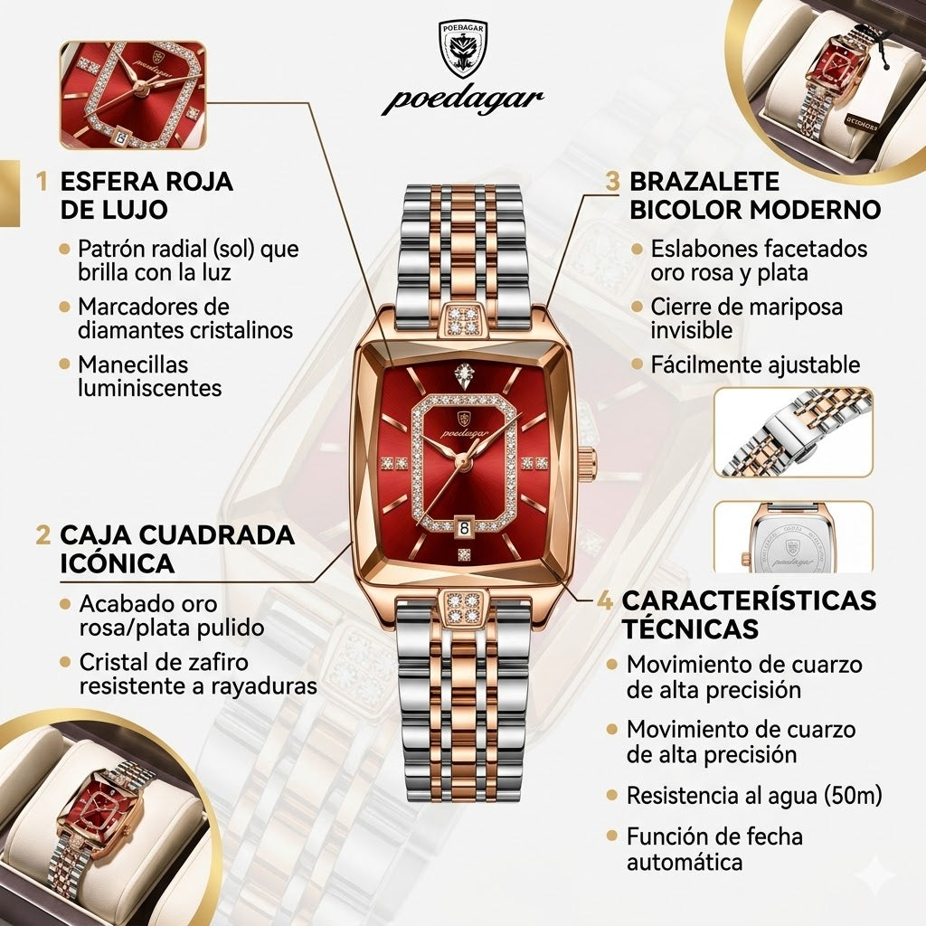 RELOJ POEDAGAR - EL REGALO QUE MAMÁ SE MERECE ACABADOS FINOS
