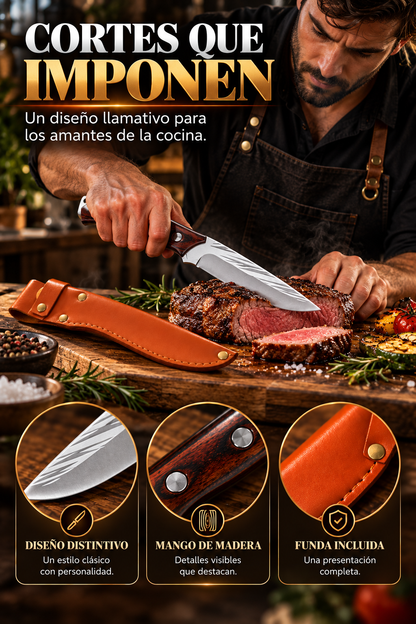 CUCHILLO DE CAMPO-DESCUBRE UN CUCHILLO DE HOJA METÁLICA CON MANGO ERGONÓMICO