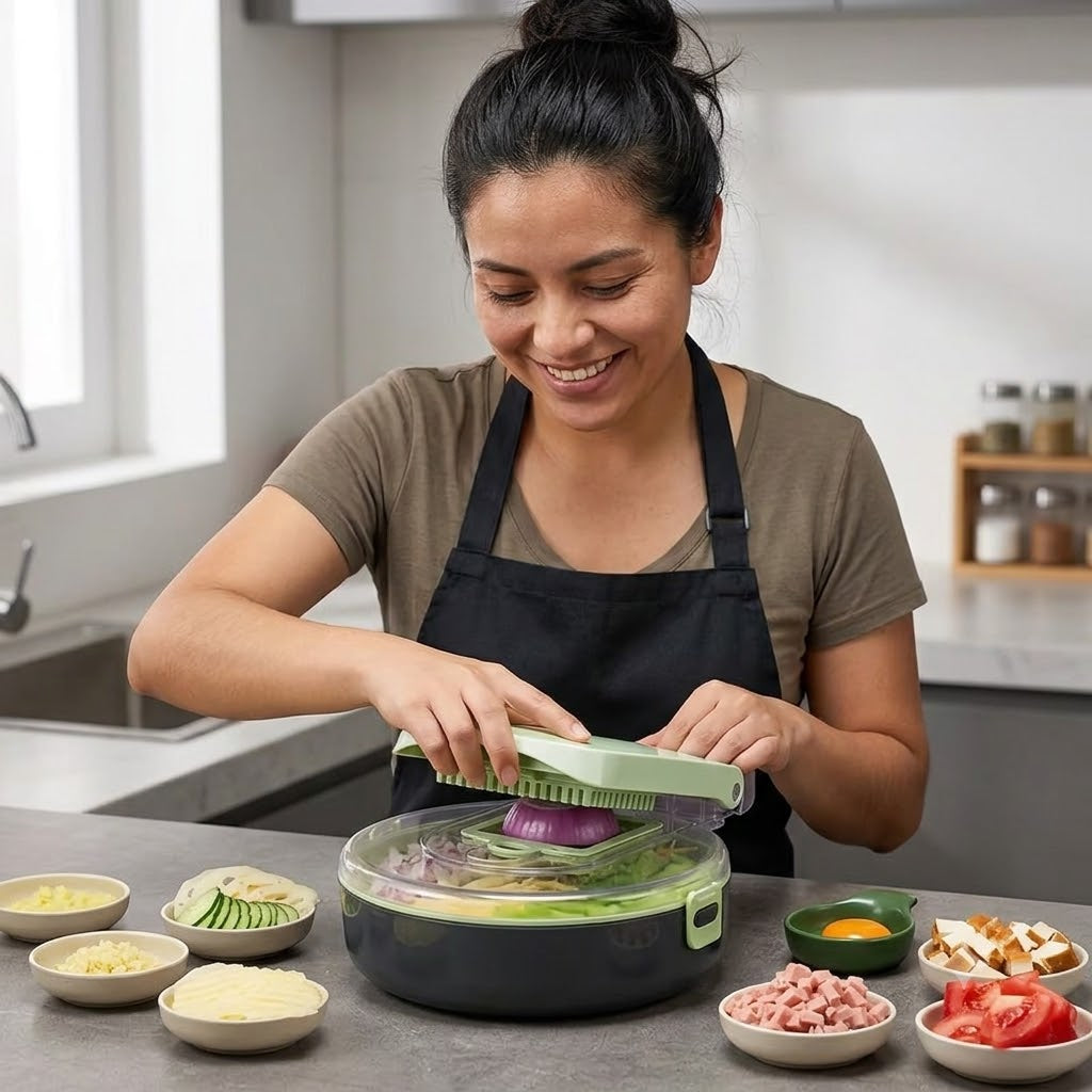 CORTADOR DE VERDURAS MULTIFUNCIONAL - COCINA RAPIDO Y FACIL TODOOS LOS DIAS