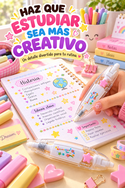 CINTA DECORATIVA ESTRELLA-DECORA TUS APUNTES CON MAGIA Y CREATIVIDAD