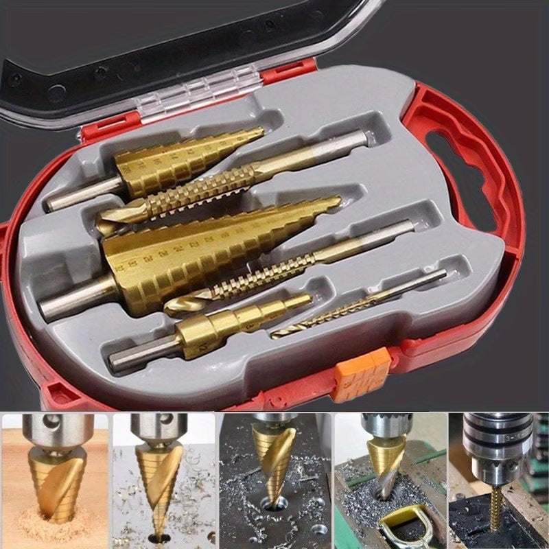 BROCAS ESCALONADAS - POTENCIA Y PRECISION AL PERFORAR ( 6 BROCAS)