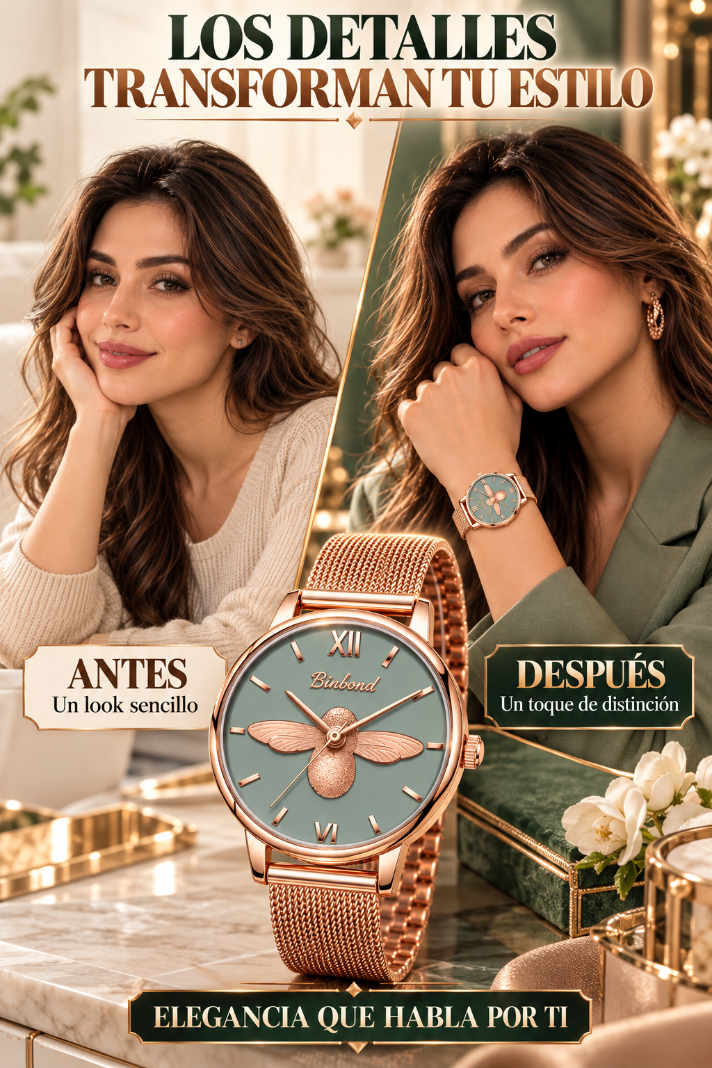 RELOJ CIGARRA-UN DISEÑO EXCLUSIVO QUE COMBINA ELEGANCIA, DELICADEZA Y LUJO EN CADA DETALLE