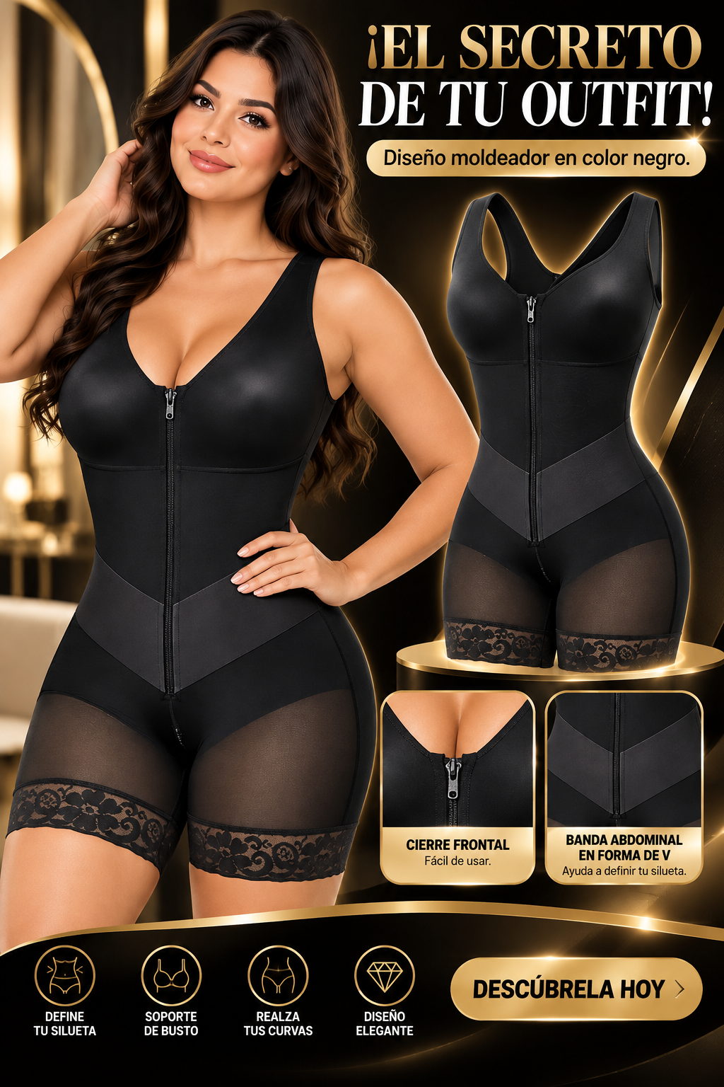 LUCE TUS CURVAS CON UNA FAJA SHORT DE DISEÑO PREMIUM