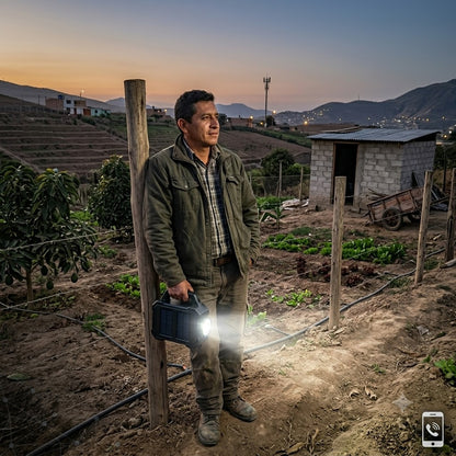 LINTERNA LED RECARGABLE CON LUZ SOLAR - ILUMINA TUS NOCHES OSCURAS