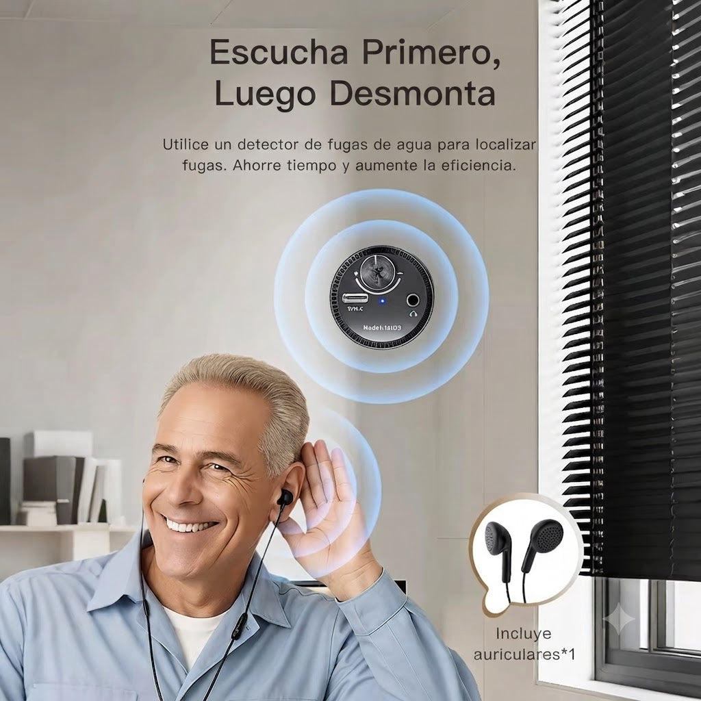 DETECTOR DE FUGAS DE AGUA Y TUBERIAS-KIT PROFESIONAL DE DETECCION PARA EL HOGAR