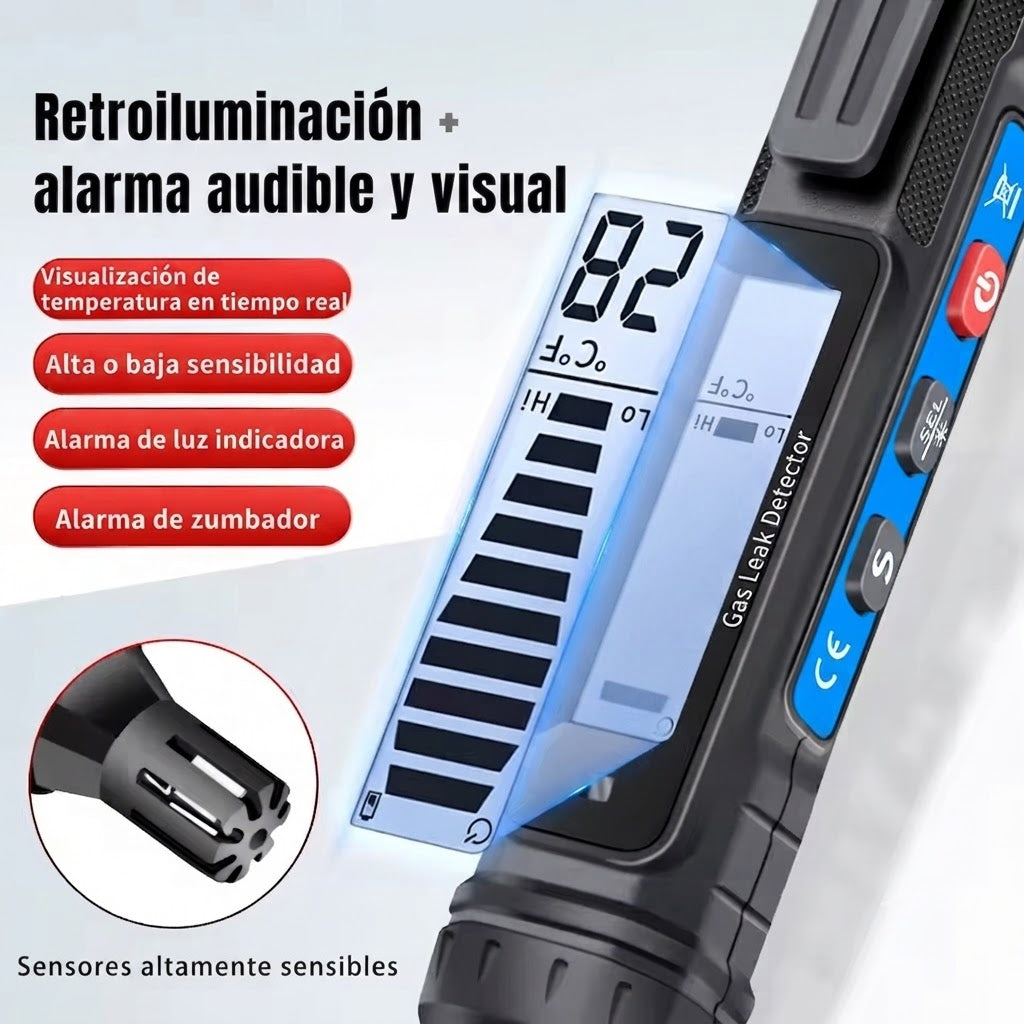 DETECTOR DE FUGAS DE GAS-MEDIDOR DIGITAL DE PRESICON