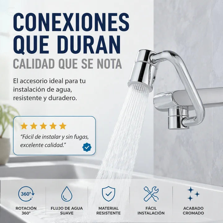 ADAPTADOR DE GRIFO GIRATORIO MULTIFUNCIONAL-MAXIMA FLEXIBILIDAD Y FACIL INSTALACION