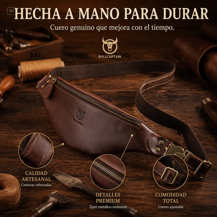 CANGURERA DE CUERO RESISTENTE-MAXIMA RESISTENCIA, COMODIDAD Y DISEÑO SOFISFICADO