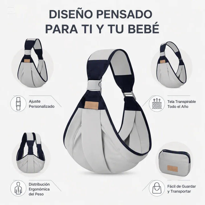 PORTABEBES AJUSTABLE-FRESCO, COMODO Y SUPER SEGURO