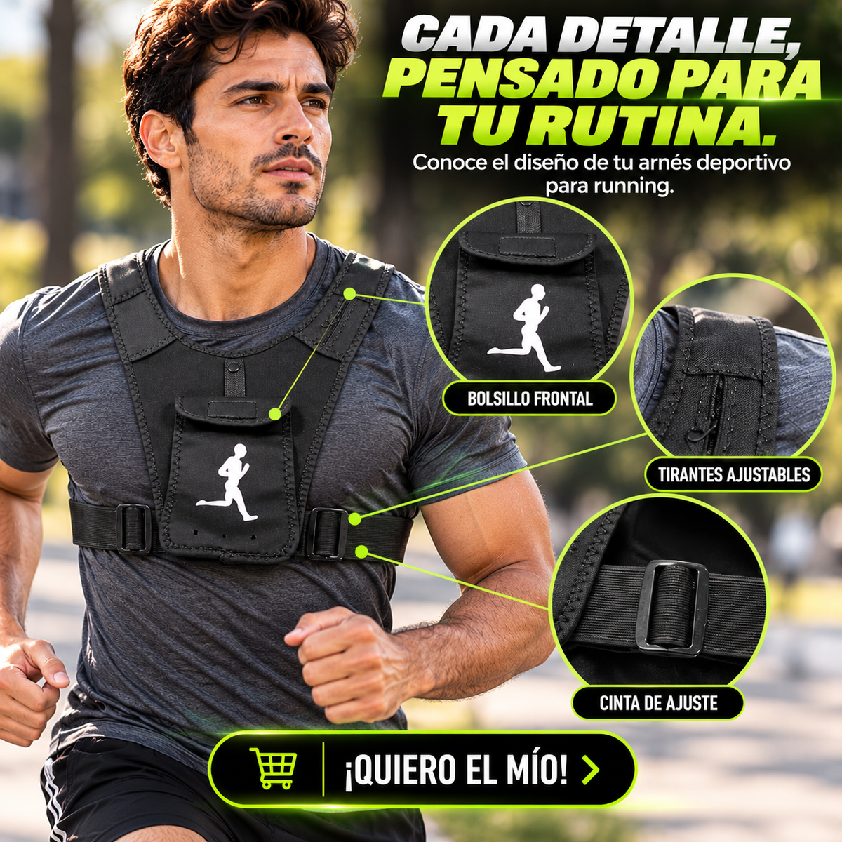 CHALECO DEPORTIVO PARA CORRER CON BOLSILLO FRONTAL