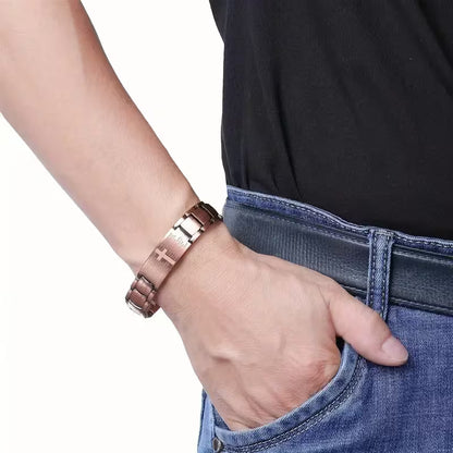 PULSERA MAGMETICA - LLEVA EN TU MANO UN SIMBOLO DE FÉ Y PROTECCION