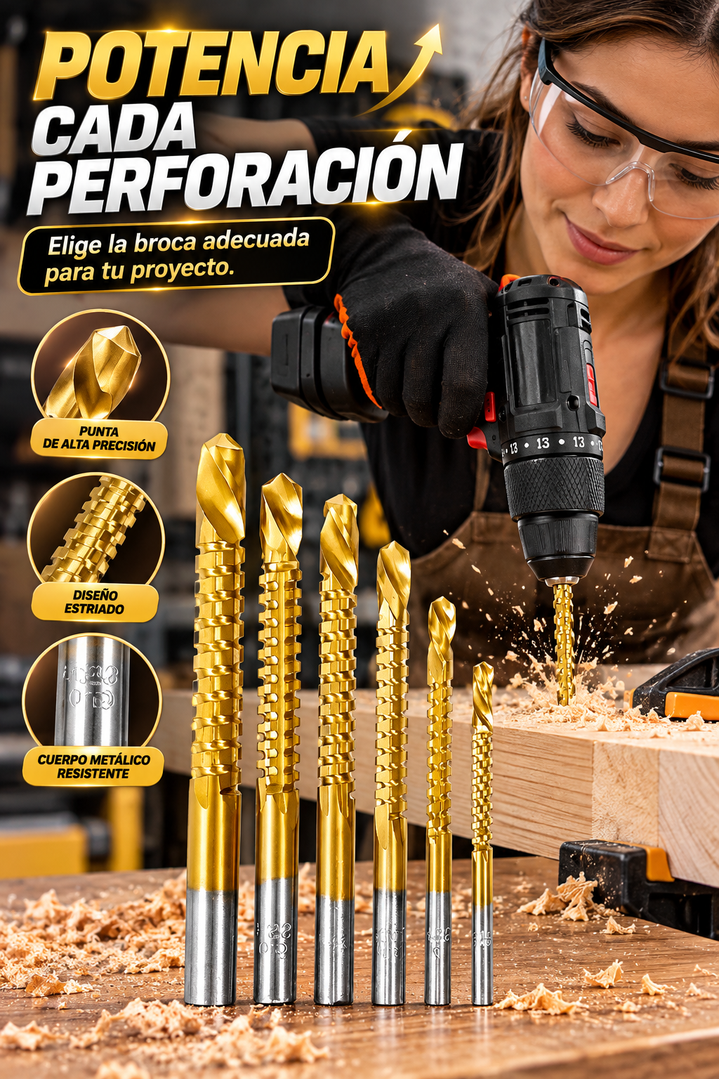 BROCAS MULTIFUNCIONALES PARA PERFORAR CON PRECISIÓN Y FACILIDAD!