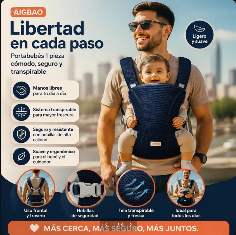 PORTABEBÉS CÓMODO Y SEGURO