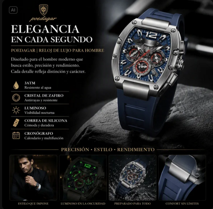 POEDAGAR RELOJ DE CUARZO PARA HOMBRE