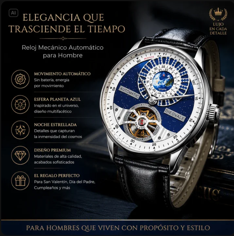 RELOJ MECÁNICO AUTOMÁTICO PARA HOMBRE