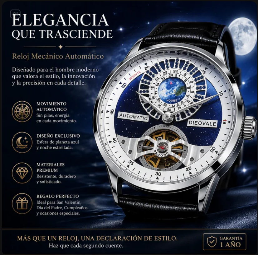 RELOJ MECÁNICO AUTOMÁTICO PARA HOMBRE