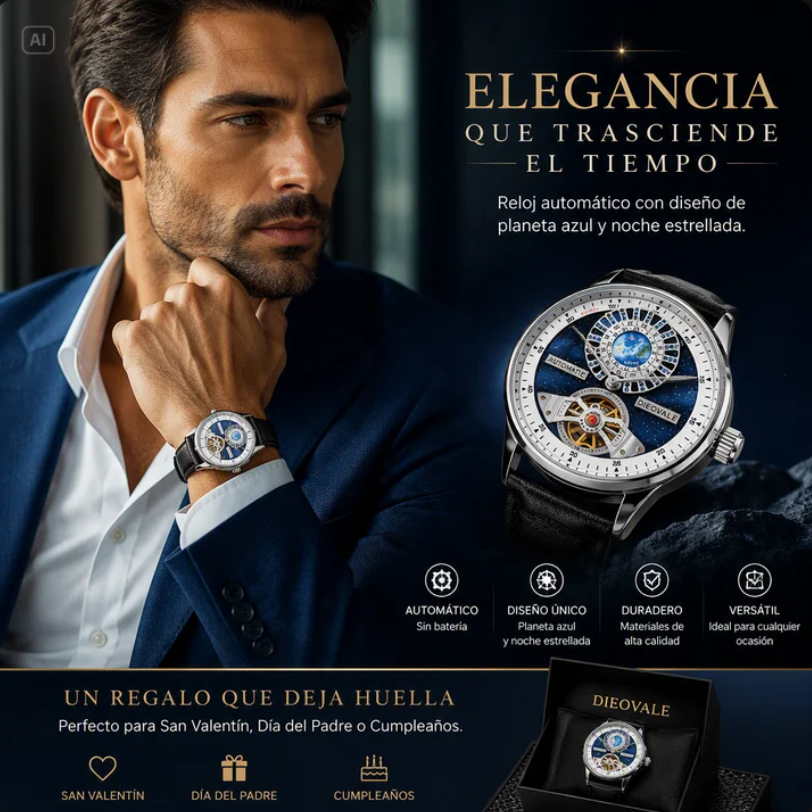 RELOJ MECÁNICO AUTOMÁTICO PARA HOMBRE