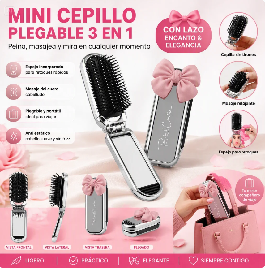 MINI CEPILLO DE PELO CON LAZO