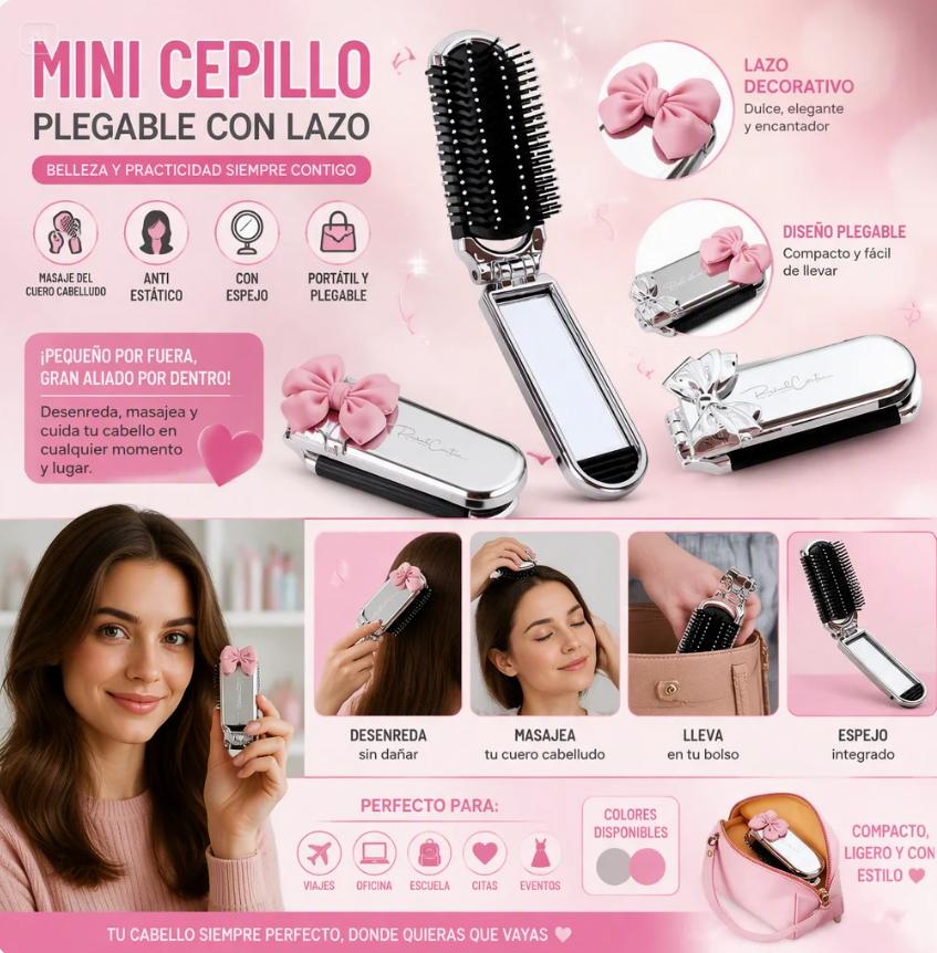 MINI CEPILLO DE PELO CON LAZO