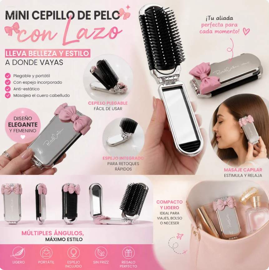MINI CEPILLO DE PELO CON LAZO