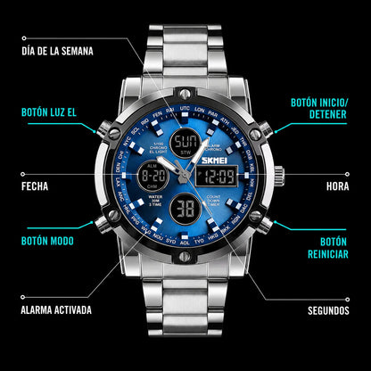 RELOJ MILITAR TACTICO-DOBLE PANTALLA QUE IMPONE PRESENCIA