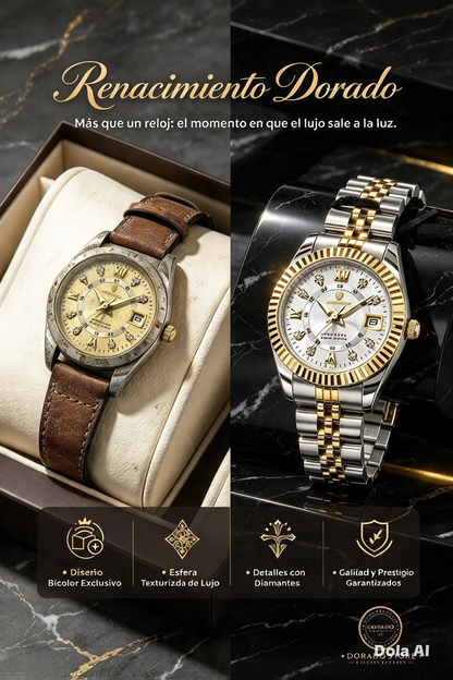 RELOJ ELEGANTE PARA MUJER CON FUNCIÓN LUMINOSA Y CALENDARIO SEMANAL PARA CADA MOMENTO