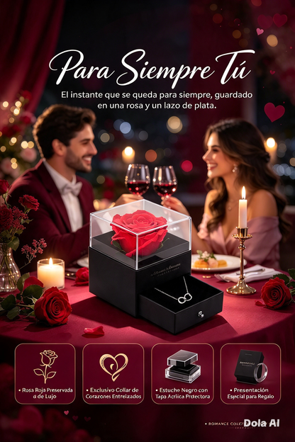 CONJUNTO DE REGALO DE COLLAR DE CORAZÓN ROMÁNTICO PARA MUJER